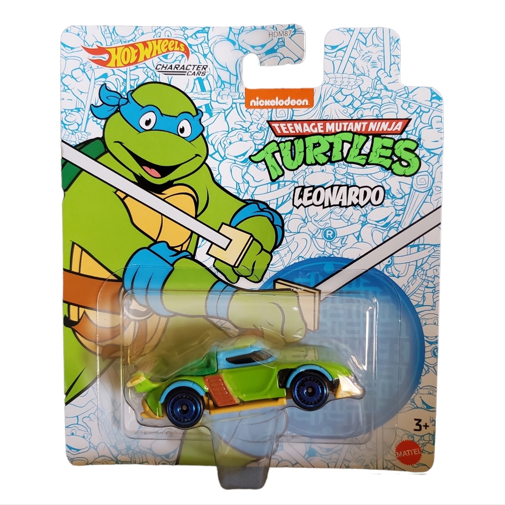 Hot Wheels Teenage Mutant Ninja Turtles Leonardo Limited Ed Character Car NEW